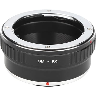 Fikaz OM FX Aluminiumlegering Lensadapterring voor Olympus OM-lens om te passen voor Fuji FX Mirrorless black
