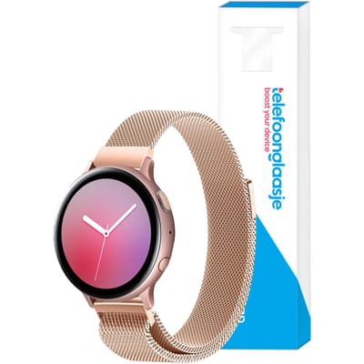 Milanees smartwatch bandje ? Ros?goud 20mm - Universeel