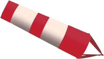 Reflecterende Windzak - Windmeter Indicatie - Windrichting Meten - Hoge Zichtbaarheid Strips - 1.5 Meter - Oranje Melk