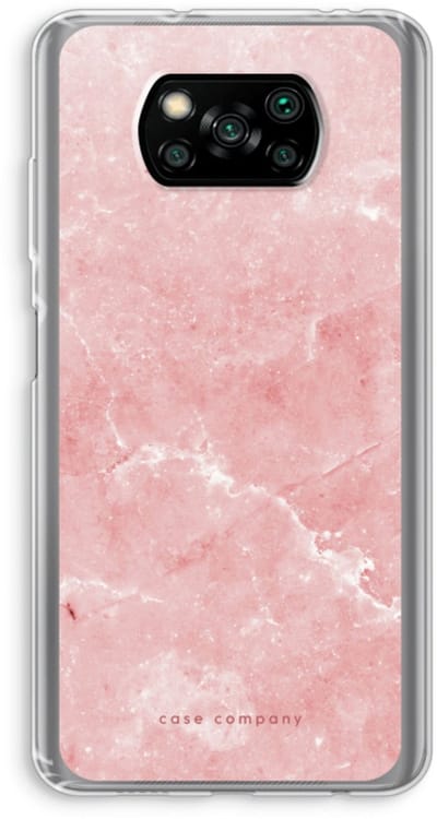 Case Company® - Hoesje geschikt voor Poco X3 Pro hoesje - Roze marmer - Soft Cover Telefoonhoesje - Bescherming aan alle Kanten en Schermrand