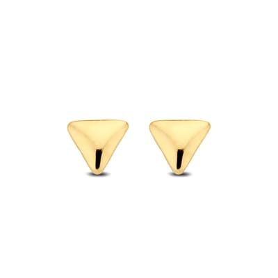 New Bling Goud 9NBG-0069 Oorknop Driehoekje - Bewerkt - 4mm - Goud