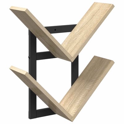 vidaXL - Wandzwevend - Plank - Sonoma - Eiken - 43 - x - 15 - x - 47 - cm - Bewerkt - hout