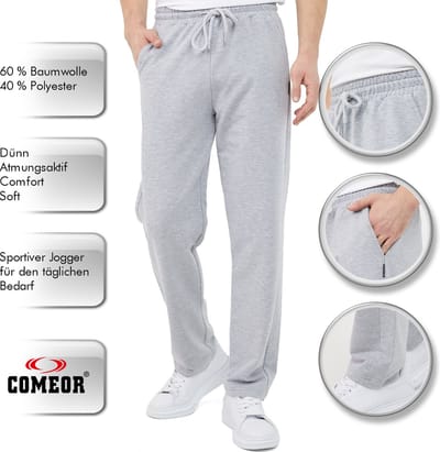 Comeor Joggingbroek heren - grijs - 5XL - trainingsbroek heren - Lange sportbroek