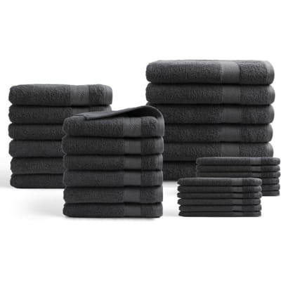 DoubleDry Hotel handdoeken 30-delig set 100% katoen 500 g/m2 zacht &