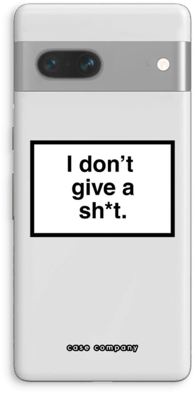 Case Company® - Hoesje geschikt voor Google Pixel 7 hoesje - Don't give a shit - Soft Cover Telefoonhoesje - Bescherming aan alle Kanten en Schermrand