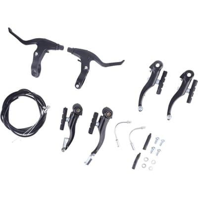 V-Brake Aluminium Legering Fietsrem Vervangingsset Voor en Achter voor MTB Racefiets Mountainbike gray