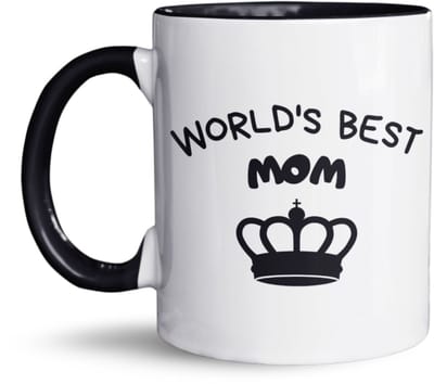 NietMokken.nl – World’s Best Mom Mok – Grappig Moederdag Cadeau – 325ml Mok met Kroon – Leuk Moederdag Cadeautje – Vaatwasserbestendig – Koffiemok Kado voor Mama