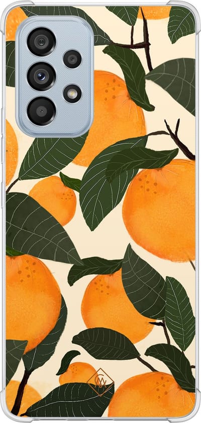 Casimoda® hoesje - Geschikt voor Samsung Galaxy A53 - Oranges - Shockproof case - Extra sterk - Siliconen/TPU - Multi, Transparant