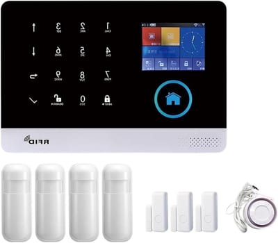 Smart Home Systeem - Draadloos Alarm - Huis Beveiligen - Touchscreen Bediening - 10x10x10 mm - Zwart