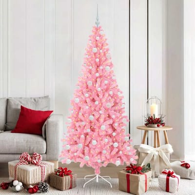 vidaXL - Kerstboom - Roze - 180 - cm - PVC