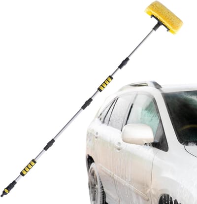 Vrachtwagenwasborstel - Autowasborstel - Auto Reinigen - Zachte Borstelharen - 160 cm - Compleet