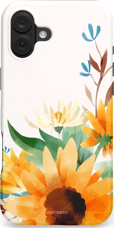 Casetastic hoesje geschikt voor Apple iPhone 16 Plus - MagSafe - Dubbellaagse bescherming - Stralend geel - Fashion Case - Wit Goud Beige Saliegroen
