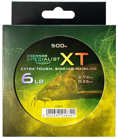 Drennan Specialist XT Sinking Mainline – Slijtvaste Zinkende Hoofdlijn voor Grote Vis - Maat : 6lb