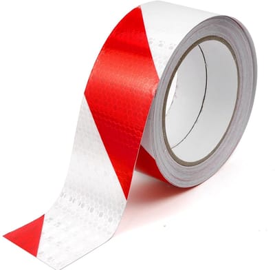Reflecterende Tape 10 m x 5 cm - Zelfklevende Rode en Witte Waterproof Waarschuwingsband voor Voertuigen en Fietsen Buitengebruik