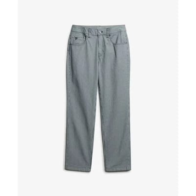 Superdry Mid Rise Rechte Streep Broek Blauw Grootte: 26/30