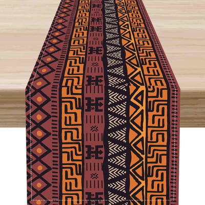 Afrikaanse Etnische Stammen Linnen Tafel Runner Commode Sjaal Tafel Decor Boerderij Keuken Eettafel Runner Feestdecoratie 150x33cm