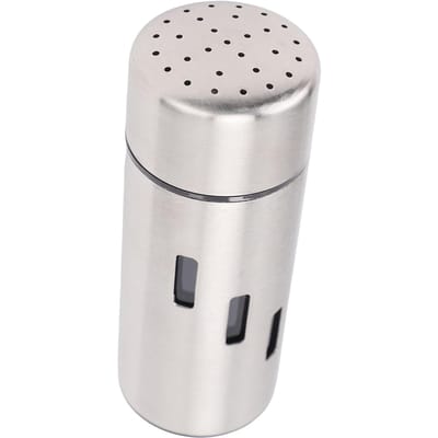 Keuken Kruidenbus Multifunctioneel 304 Roestvrij Staal Kruidenstrooier Condimentbus met Deksel voor Zout Suiker Small Holes white