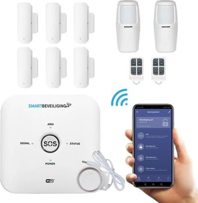 Draadloos GSM WiFi alarmsysteem voor woning met luide sirene - Beveiligingssysteem zonder abonnement - Uitgebreide Accessoires
