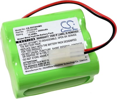 Oplaadbare Batterij 7.2V NiMH Geschikt voor Medische Apparatuur en Weegschalen