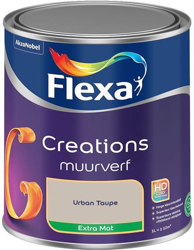 Flexa - Creations Muurverf Extra Mat - Urban Taupe - Mengverf - 1 L