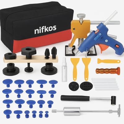 Nifkos - 57 Delige Uitdeukset Deukentrekker Uitdeuken Sterke Zuignap Slagtrekker - Auto deuk remover – Uitdeuken – Auto reparatie set - Eenvoudig in gebruik - Auto deuk verwijderaar - Auto deuk