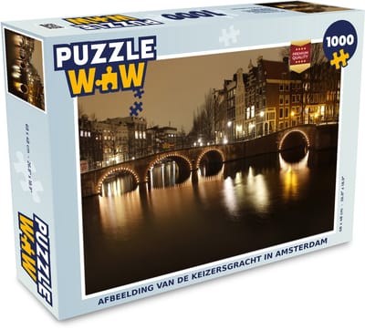 Puzzel Afbeelding van de Keizersgracht in Amsterdam - Legpuzzel - Puzzel 1000 stukjes volwassenen