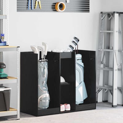 vidaXL Golfkast Effen Zwart Eiken 102 x 45 x 85,5 cm