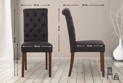 CLP Lisburn Eetkamerstoel zwart Stof
