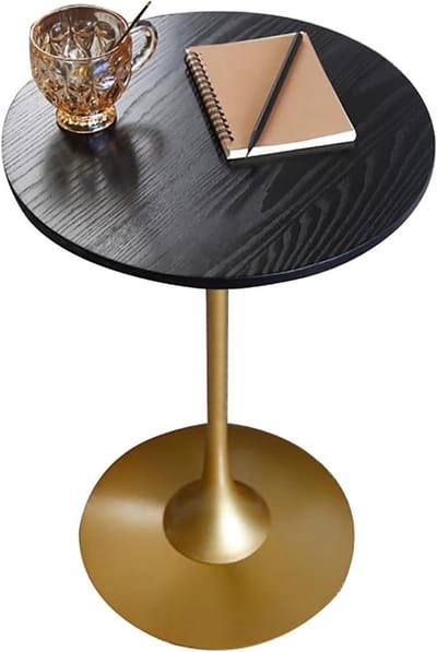 Ronde bijzettafel - Accenttafel - Ruimte organiseren - Elegante en veilige rand - 45cm - Zwart