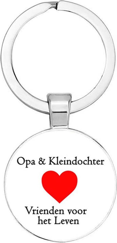 Akyol - opa en kleindochter vrienden voor het leven Sleutelhanger - Opa cadeau - grandpa - Leuk kado voor je opa om te geven - 2,5 x 2,5 CM