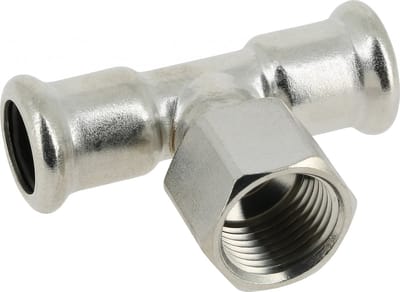 BONFIX T-stuk 22 x 22 mm 1/2 inch M-Press RVS