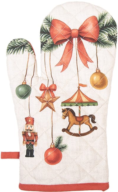 Clayre & Eef Ovenwant 18x30 cm Beige Katoen