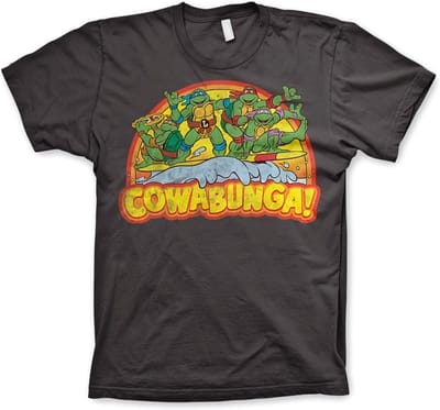 Teenage Mutant Ninja Turtles TMNT Cowabunga Girly T-shirt voor dames, donkergrijs