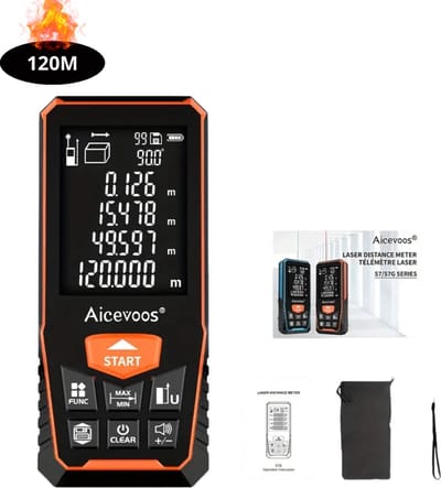 Livano Laserafstandsmeter - Laser - Afstandsmeter - Afstandmeter - Rangefinder - Digitale Meetlint - Precisiegereedschap - 120 Meter