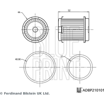 Oliefilter, versnellingsbak BLUE PRINT ADBP210101