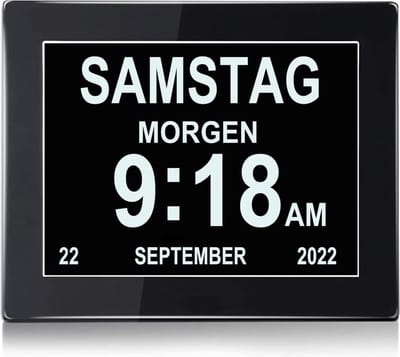 Dementieklok - Alzheimer klok - Klok voor senioren - Dementieklokken - Digitaal - Must have!