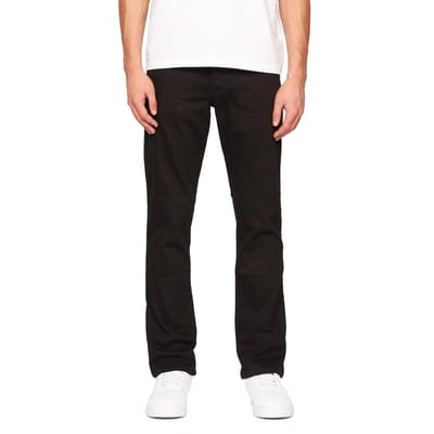 Crosshatch Heren Denim Jeans met print (Massief zwart)