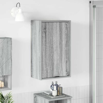 vidaXL - Badkamerkast - Grijs - Sonoma - 39 - x - 23,5 - x - 65 - cm