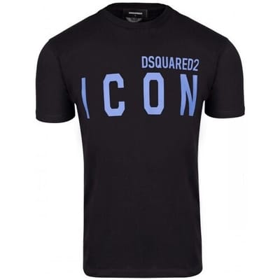 DSQUARED2 icoon Italiaans t-shirt heren zwart / BLU - Maat: XXL gray