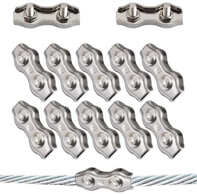 12 stuks kabelklemmen 3mm van 304 roestvrij staal voor maritieme toepassingen, stevig en duurzaam