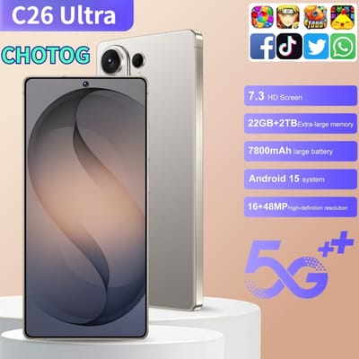 CHOTOG Hot C26 Ultra Hoge Kwaliteit Smartphone Telefoon Siliconen Beschermhoesjes Gebruikt voor Accessoires 7.3HD Mobiele Telefoonhoesjes Android 5G