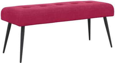 vidaXL - Bank - met - knopen - tufting - Wijnrood - 110 - x - 40 - x - 46 - cm - fluweel