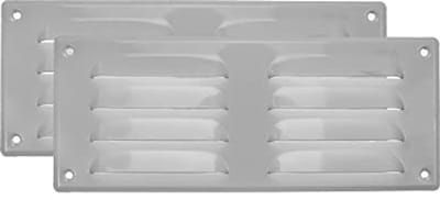 Ventilatieroosters met Insectengaas 260x105mm - 2 Stuks voor Ventilatie en Ontluchting