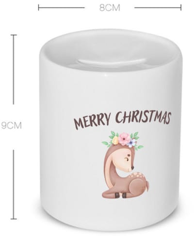 Akyol - kerst rendier Spaarpot - Kerstmis - kerst beker - winter - kerst - christmas - kerst cadeau - 350 ML inhoud