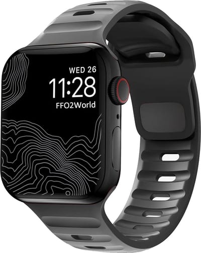 Stravo Outdoor Siliconen Sportbandje – Heavy Duty & Waterproof Horlogeband – Geschikt voor Apple Watch 42mm (Series 11/10), 41mm, 40mm, 38mm – Grijs