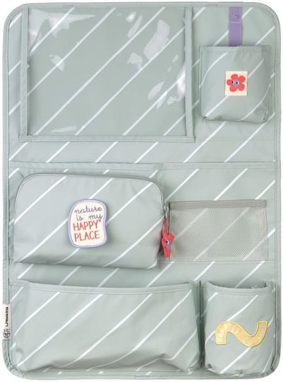 Lässig Organizer reisaccessoires Happy Trails Car Wrap-to-Go Flower grijs
