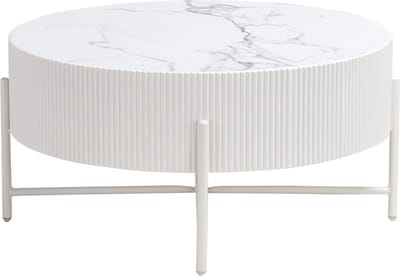 Salontafel Milo Wit Ø80cm - Giga Meubel