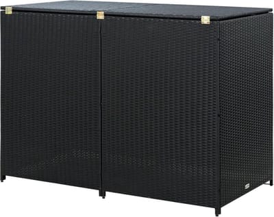 Kliko Ombouw – Containerberging – Enkele Containerkast – Containerombouw - Container Ombouw – 148 x 80 x 111 cm - Zwart