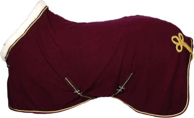 Pagony Collar II Showdeken - Paardendeken - Maat: 175 - Bordeaux - Fleece