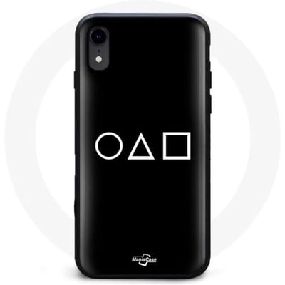 Coque de téléphone - Squid Game - Iphone XR - Noir - Souple - Design inspiré de Squid Game noir